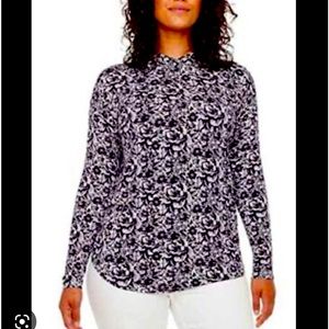 S.C. & Co Women's Long Sleeve Pullover Hoodie Lightweight Navy Floral